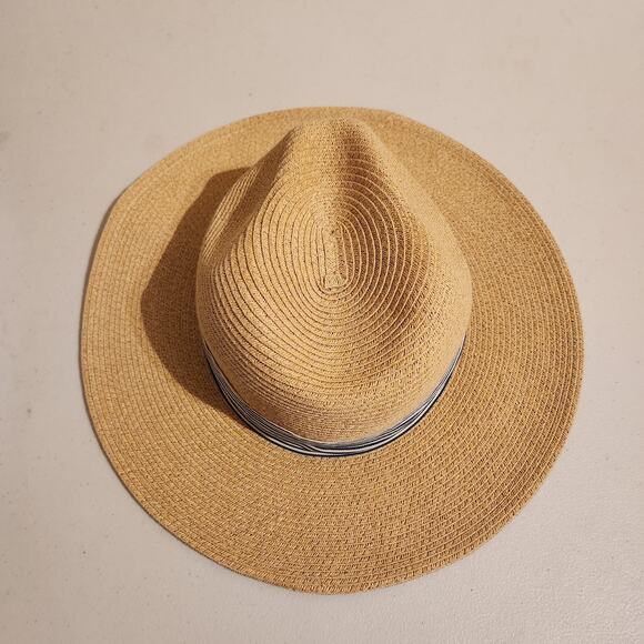 Sun N Sand Lot Of 2 Packable Straw Sun Hats Fedora And Ombre Sunset Resortwear - Picture 13 of 16